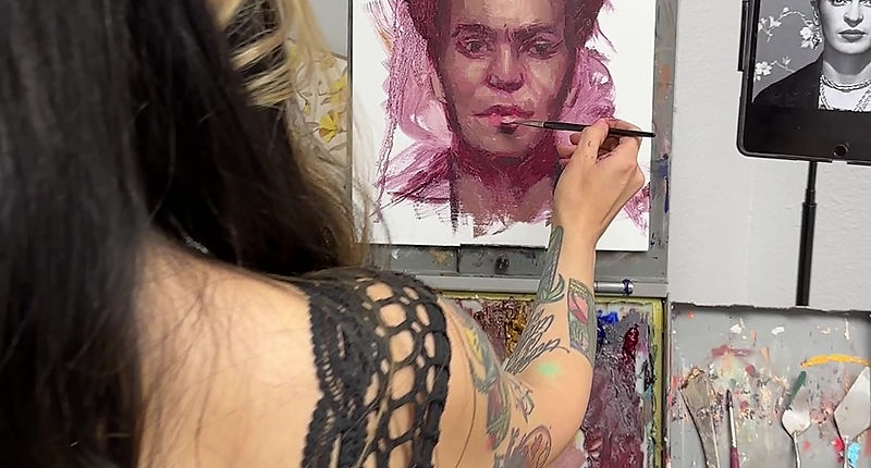 Francesca Paints Frida Phoenix Center for the arts